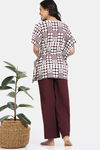 Zivame 2 Mile Fashion Knit Cotton Pyjama Set - Rum Raisin — thumbnail 4